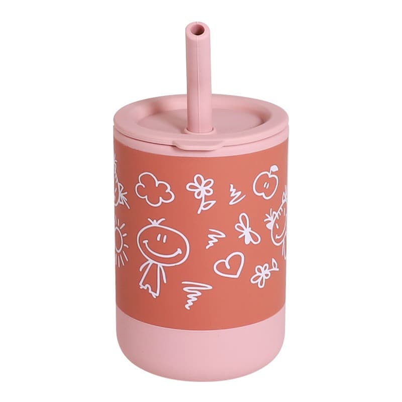 Silicone Training Sippy Cups for Toddler with Straw thumbnail 5