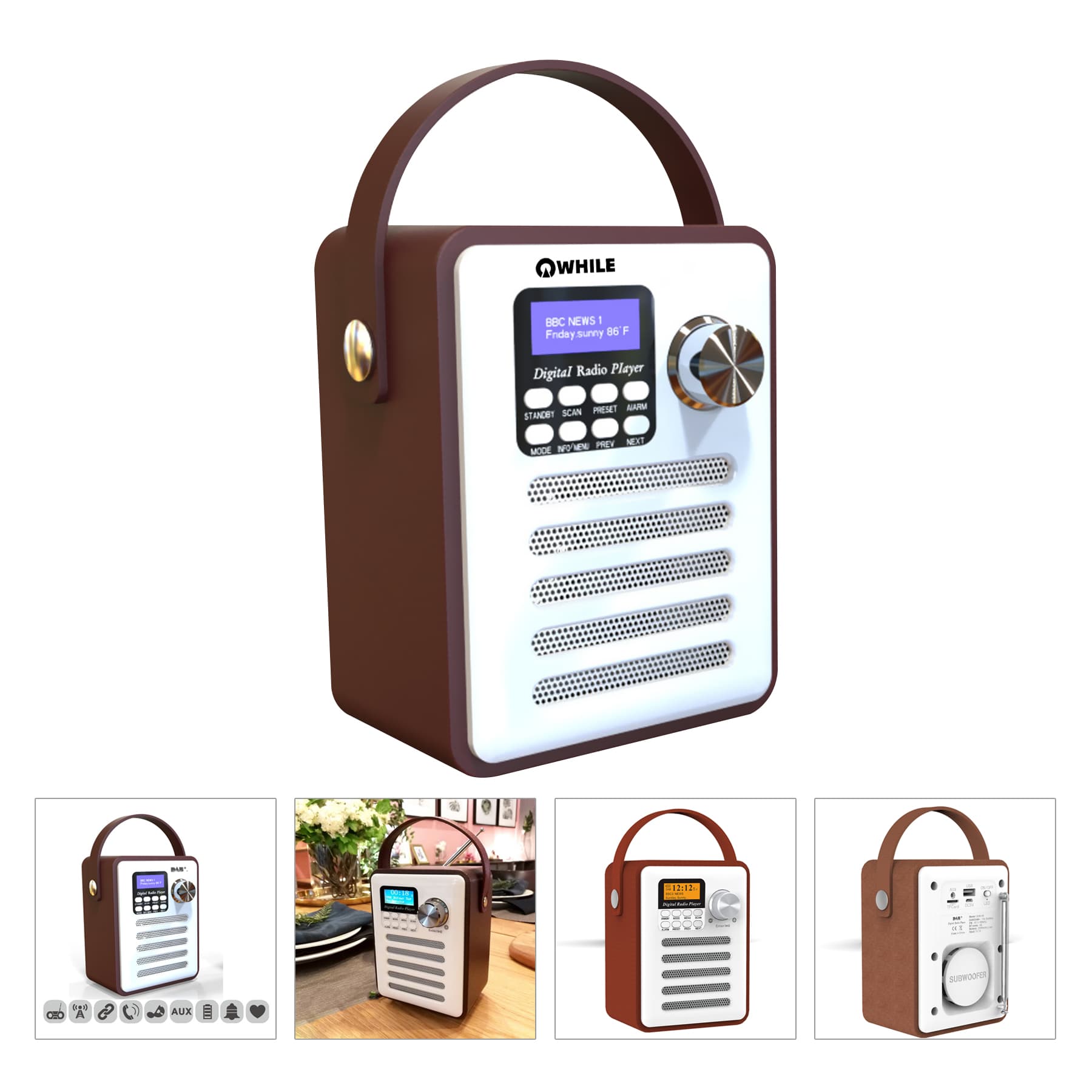 Retro Bluetooth Vintage Speaker With Fm Radio