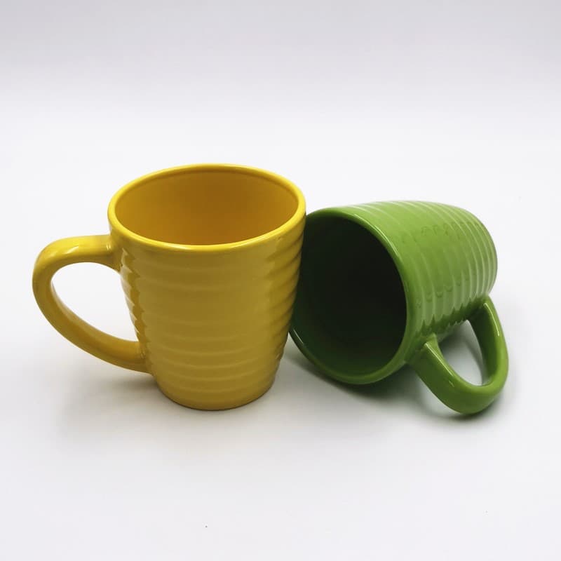 11 Oz Striped Embossed Mug thumbnail 5