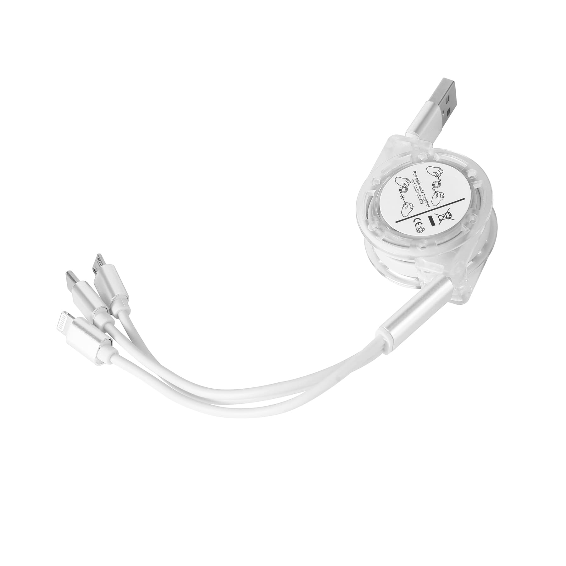 Portable 3 In 1 Retractable Charging Cable thumbnail 4