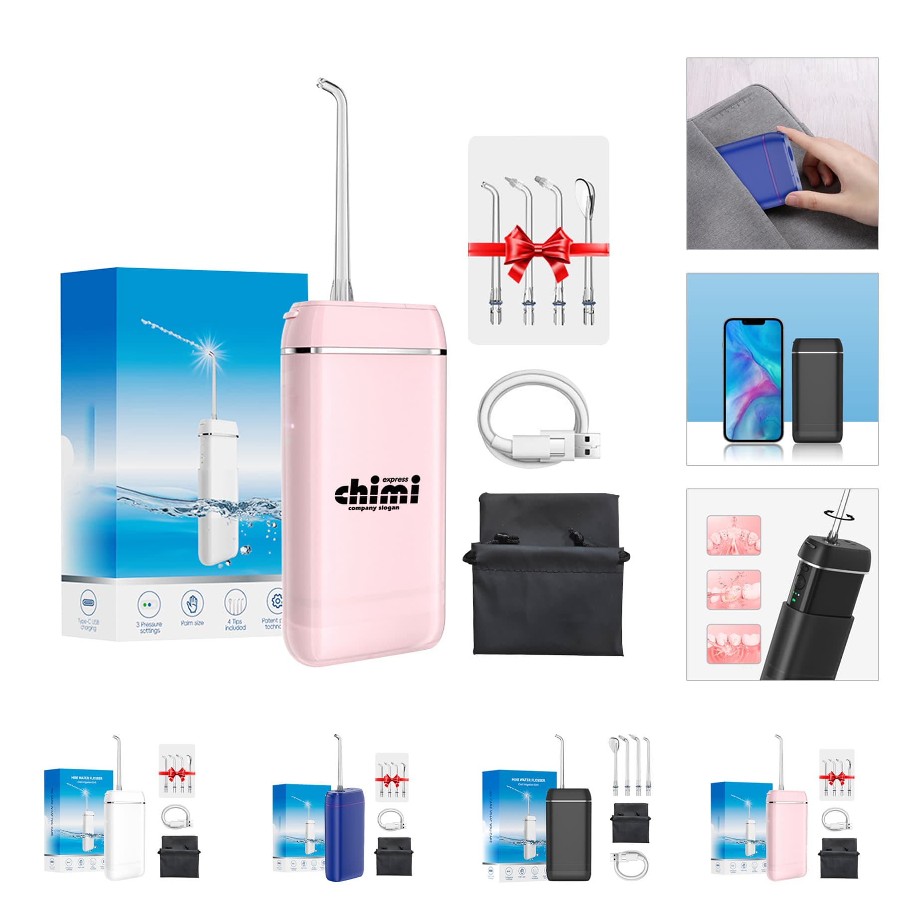 Mini Cordless Portable Oral Irrigator Water Teeth Cleaner