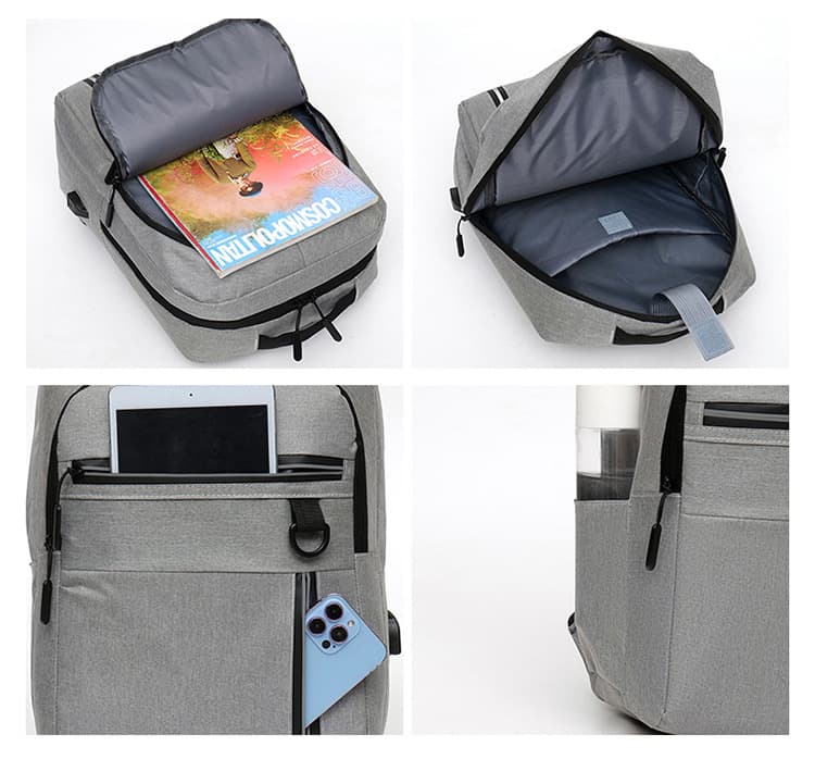 In Stock Large USB Charging Business Laptop Backpack