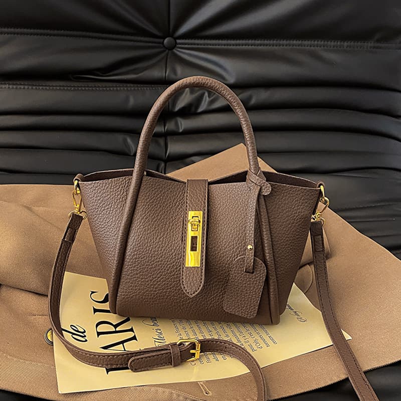 Genuine Leather Stylish cross-body bucket bag thumbnail 4