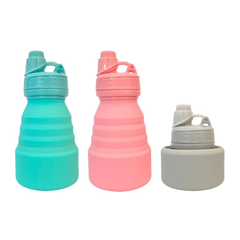 Reusable Collapsible Water Bottle Bpa Free Silicone thumbnail 2