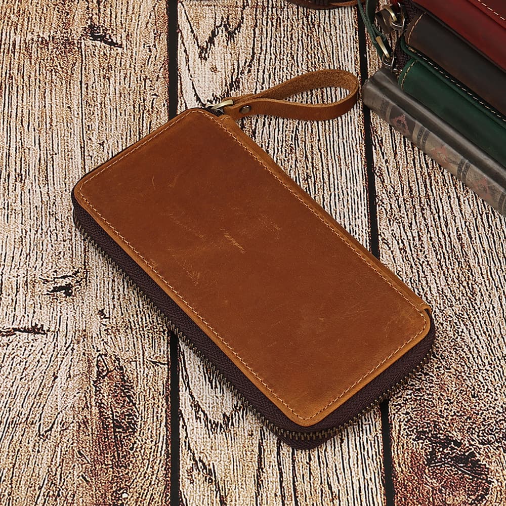 Genuine leather stationery box pencil case wallet thumbnail 2