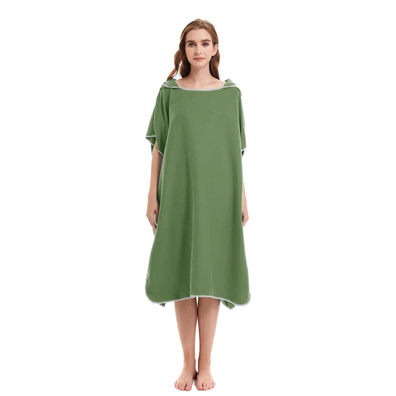 Microfiber Bath Robe Poncho with Hood thumbnail 2
