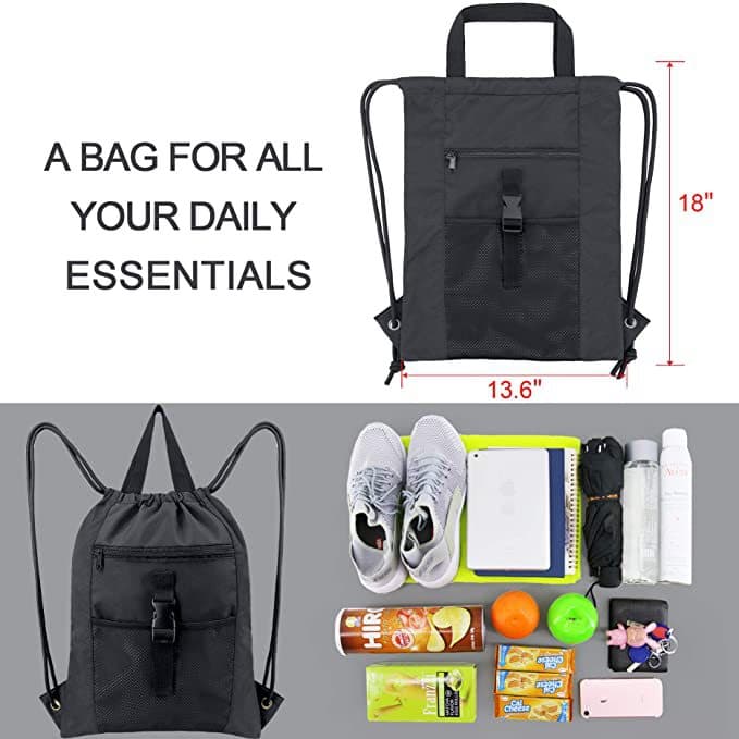 Drawstring Backpack Sports Gym Bag thumbnail 2