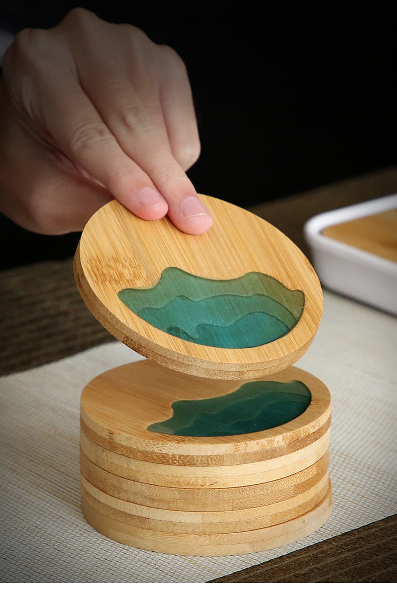 Bamboo Coaster with Resin