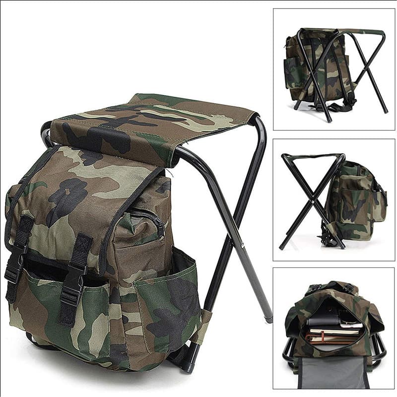 In Stock Portable Outdoor Folding Fishing Stool Backpack thumbnail 5