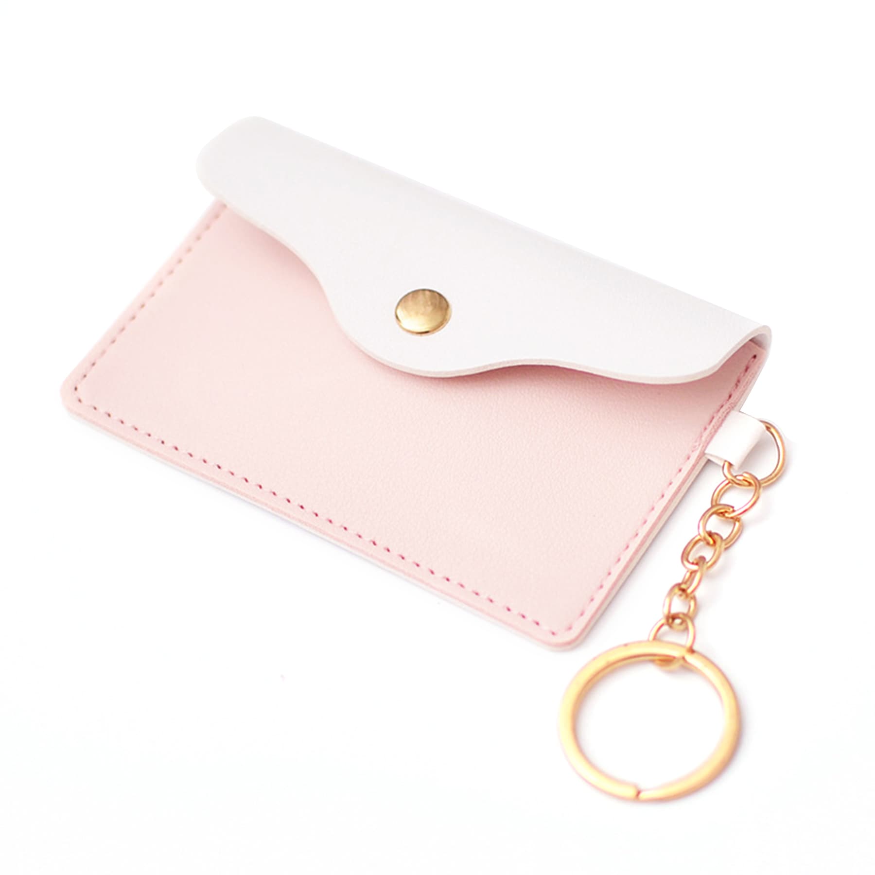 Leather Mini Coin Purse W/Press Button And Key Ring thumbnail 7