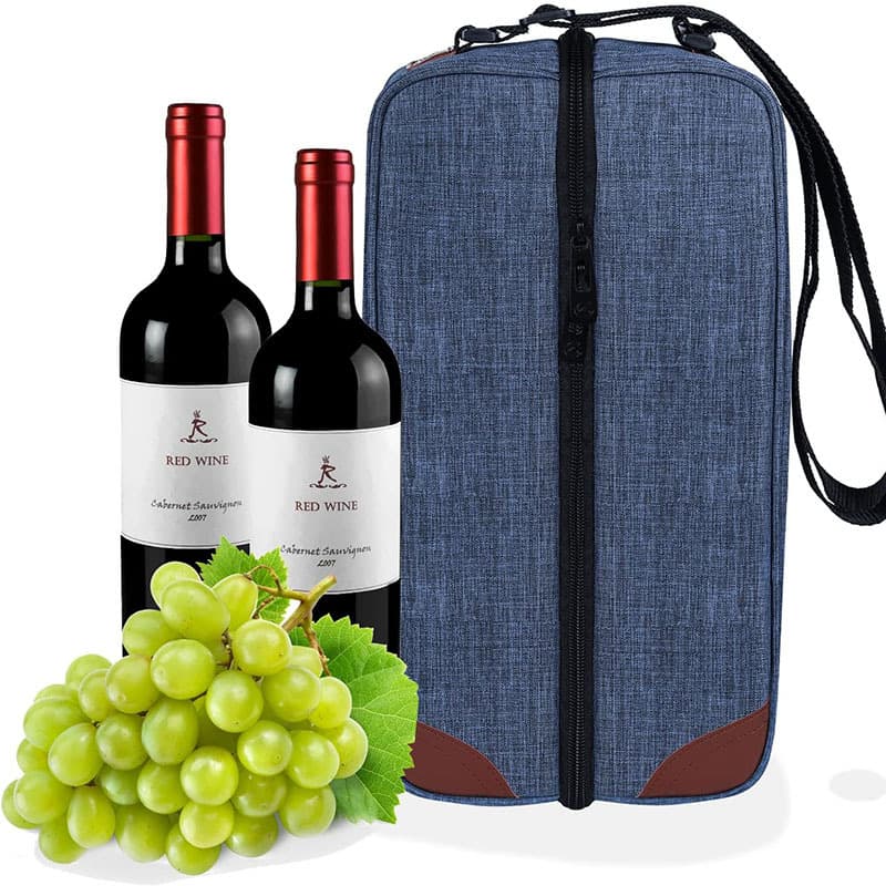 Wine Tote Bag with Cooler Compartment & Picnic Set