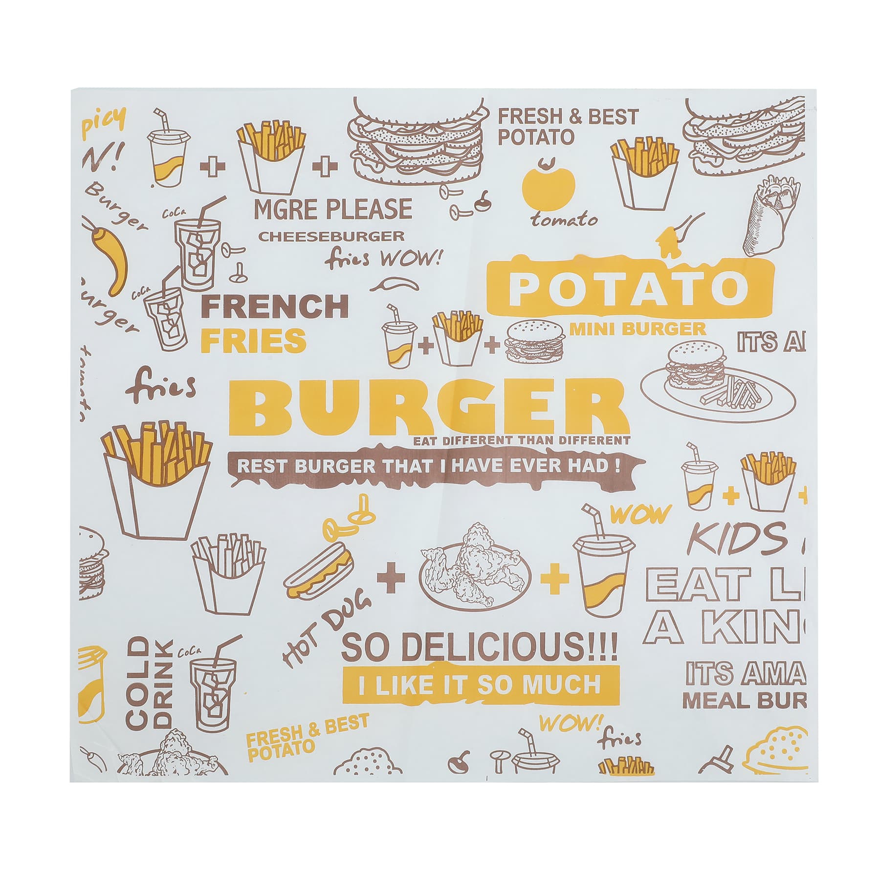 Custom Food Hamburger Wrapping Paper thumbnail 3