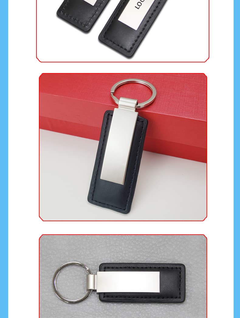 PU Leather Metal Key Tag thumbnail 2