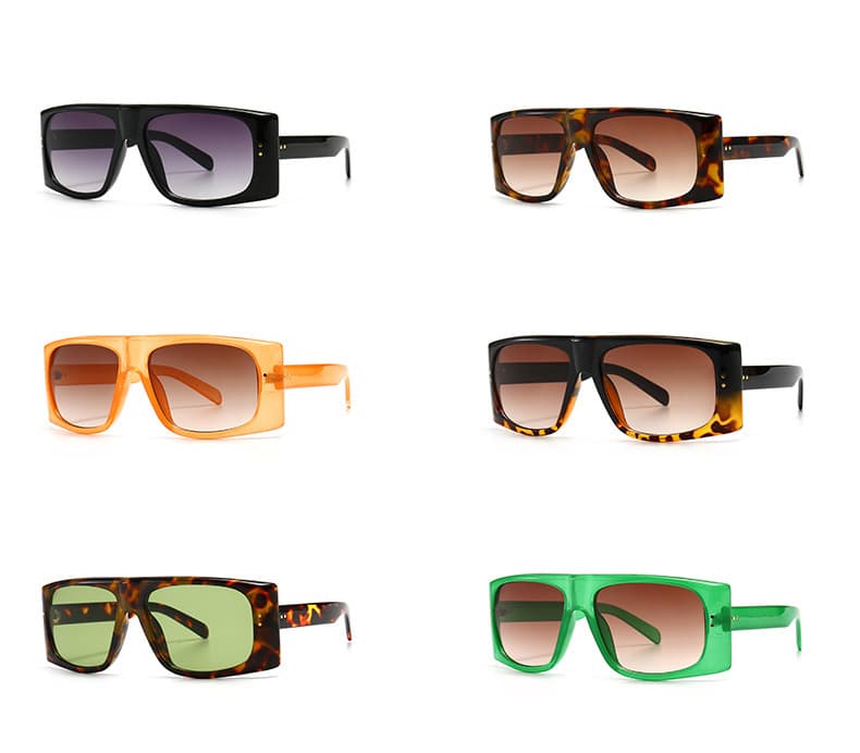 Retro Wide Rimmed Oversized Square Frame Sunglasses thumbnail 5