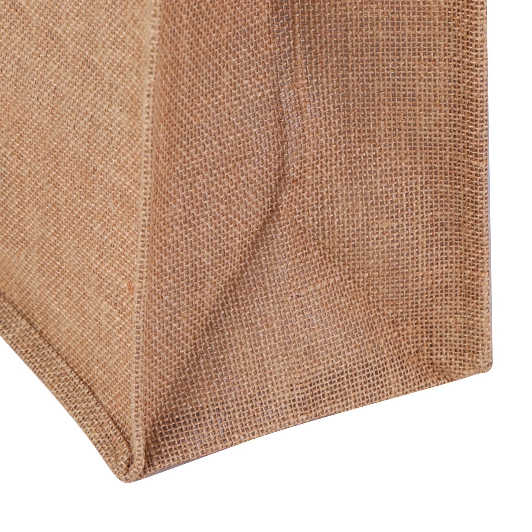 Button Closure Jute Tote Bag