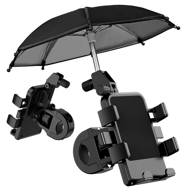 Motorcycle Bicycle Mobile Phone Holder with Umbrella