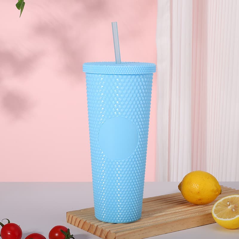 24oz Barbie Pink Plastic Durian Straw Cup thumbnail 11