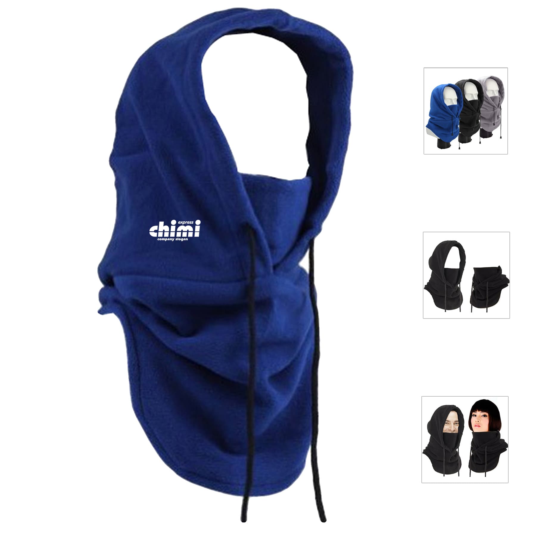Multifunctional double layer polar fleece scarf mask
