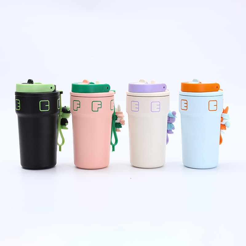 18.6 oz stylish stainless steel vacuum coffee cup thumbnail 3