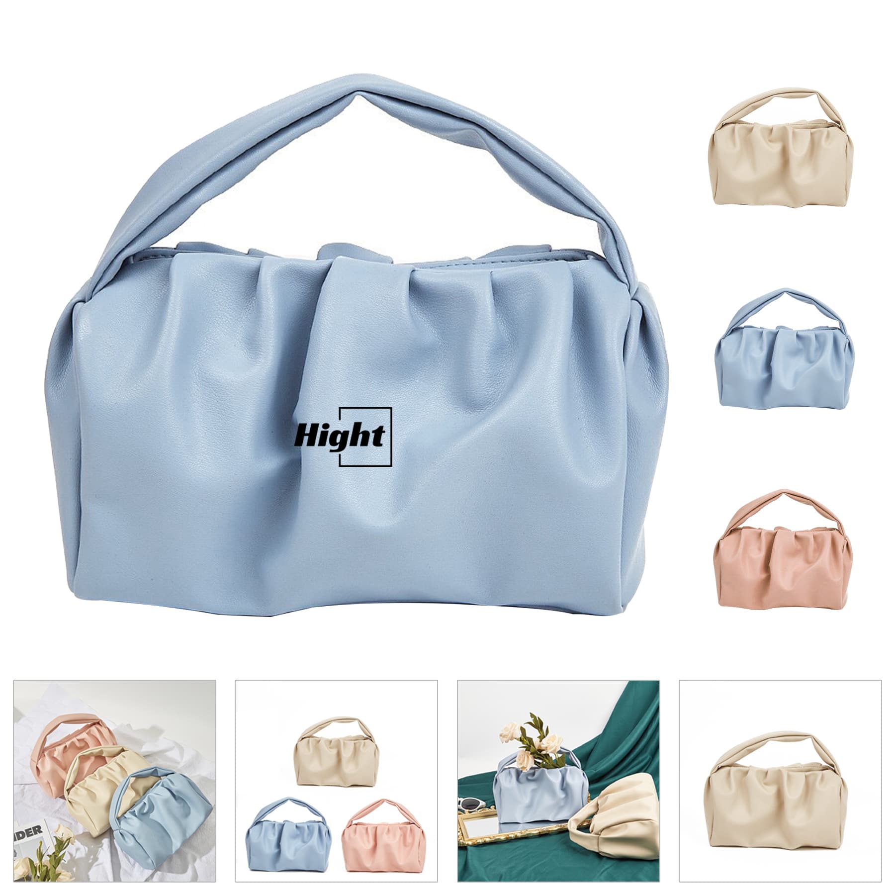 Leather Simple Cloud Bag Trendy Purse