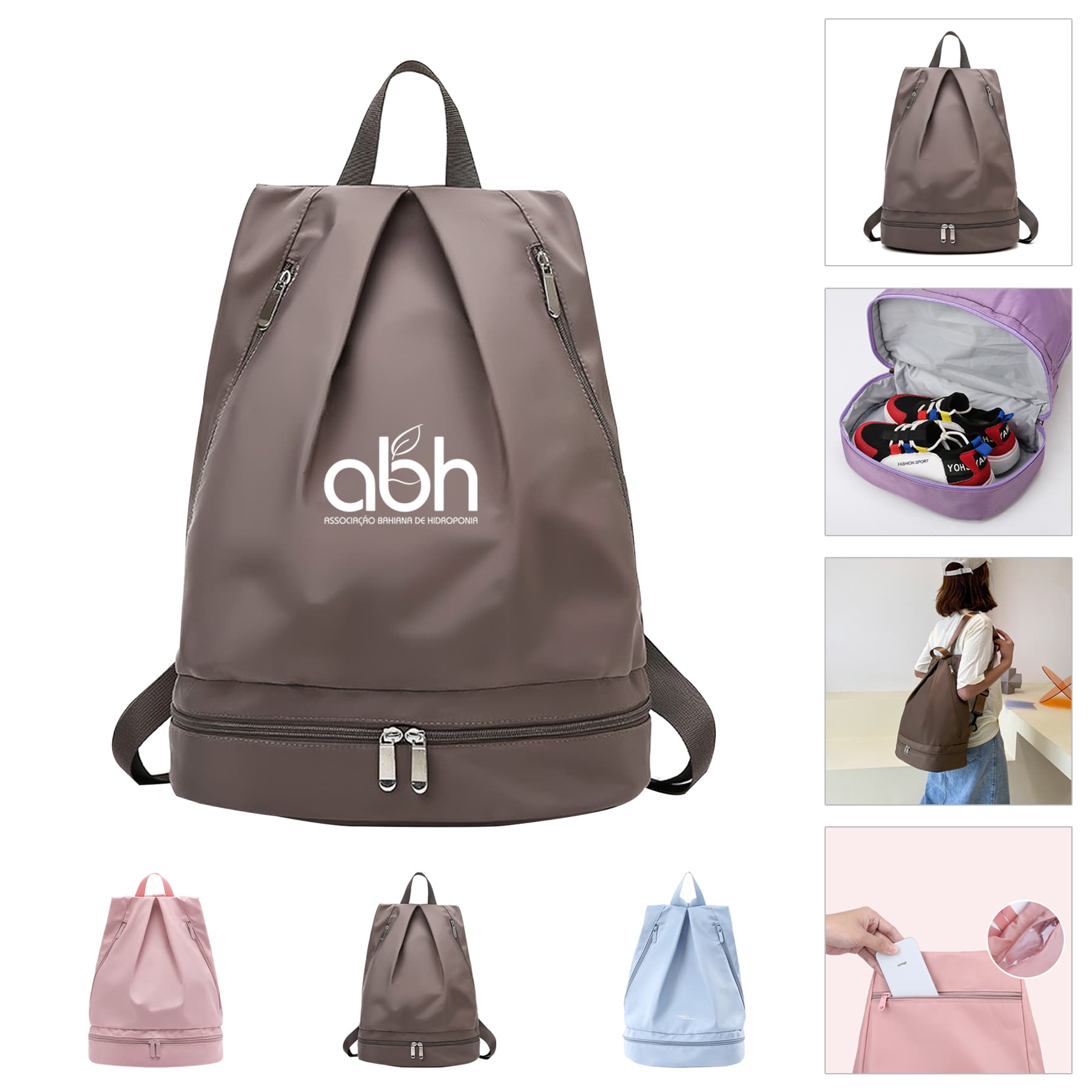 Lightweight Travel Sports Backpack With Shoes Compartment