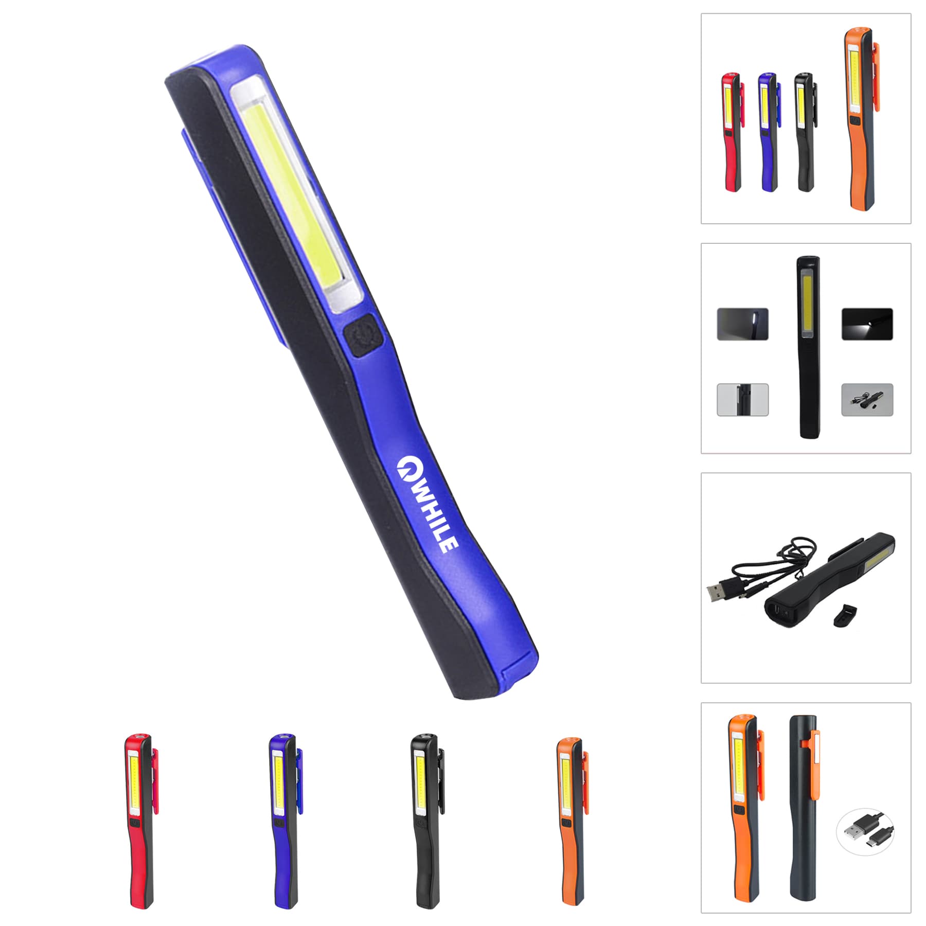 USB COB Pocket Flashlight