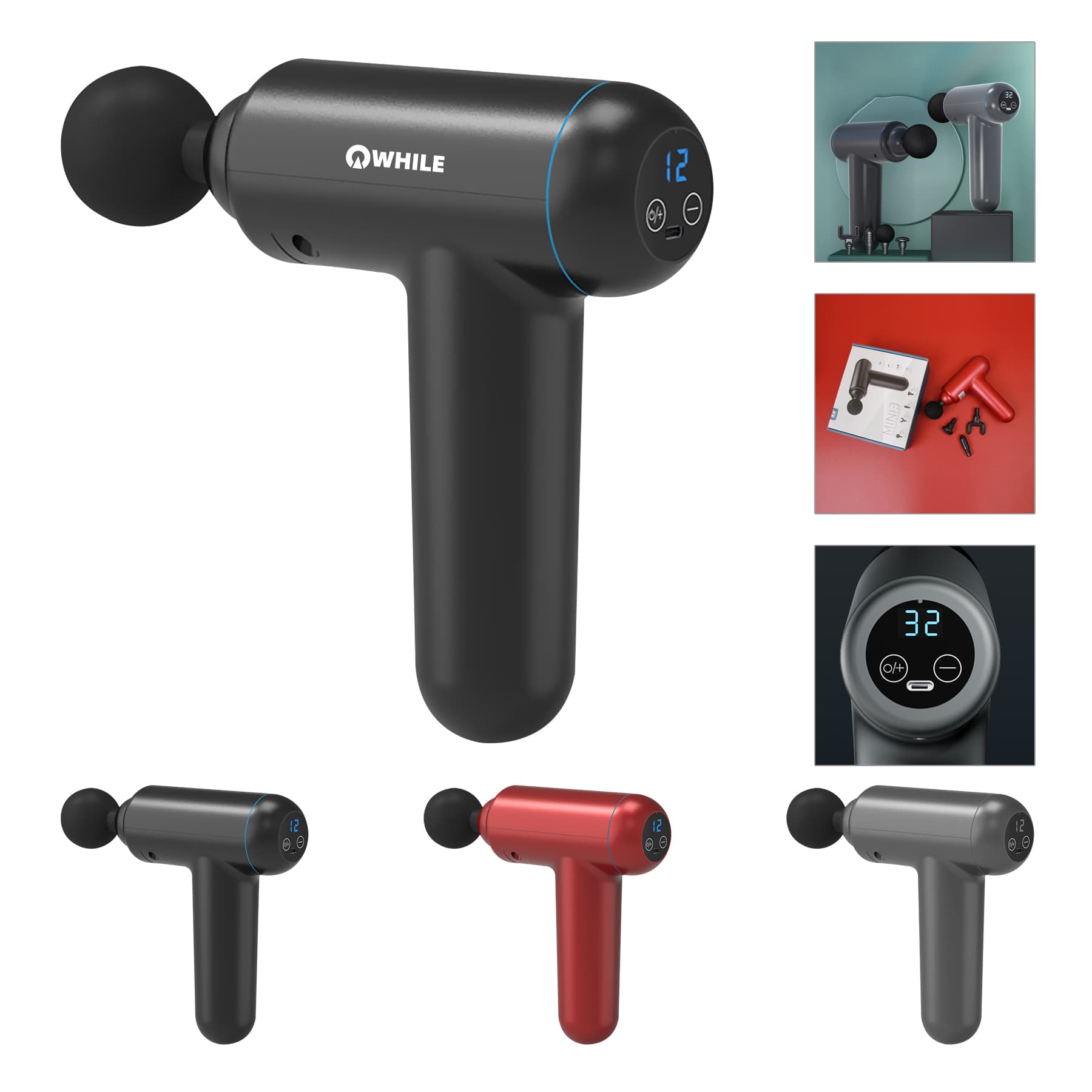 Rechargable Mini 32 Speed Massager Gun