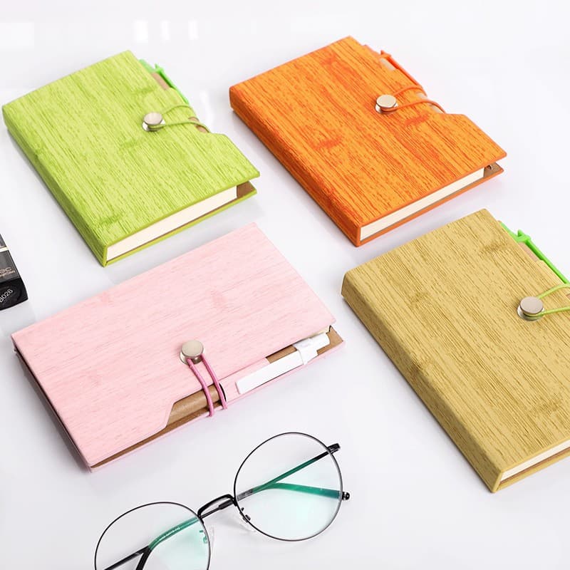 Customizable Woodgrain Notebook with Sticky Notes And Flags thumbnail 10
