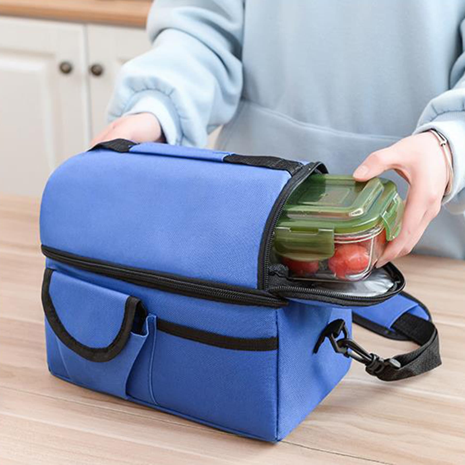 Oxford Insulated Cooler Lunch Tote Bag thumbnail 10