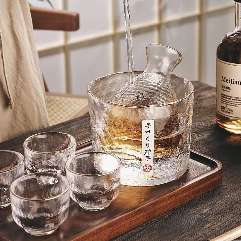 Crystal Glass Wine Warmer Set