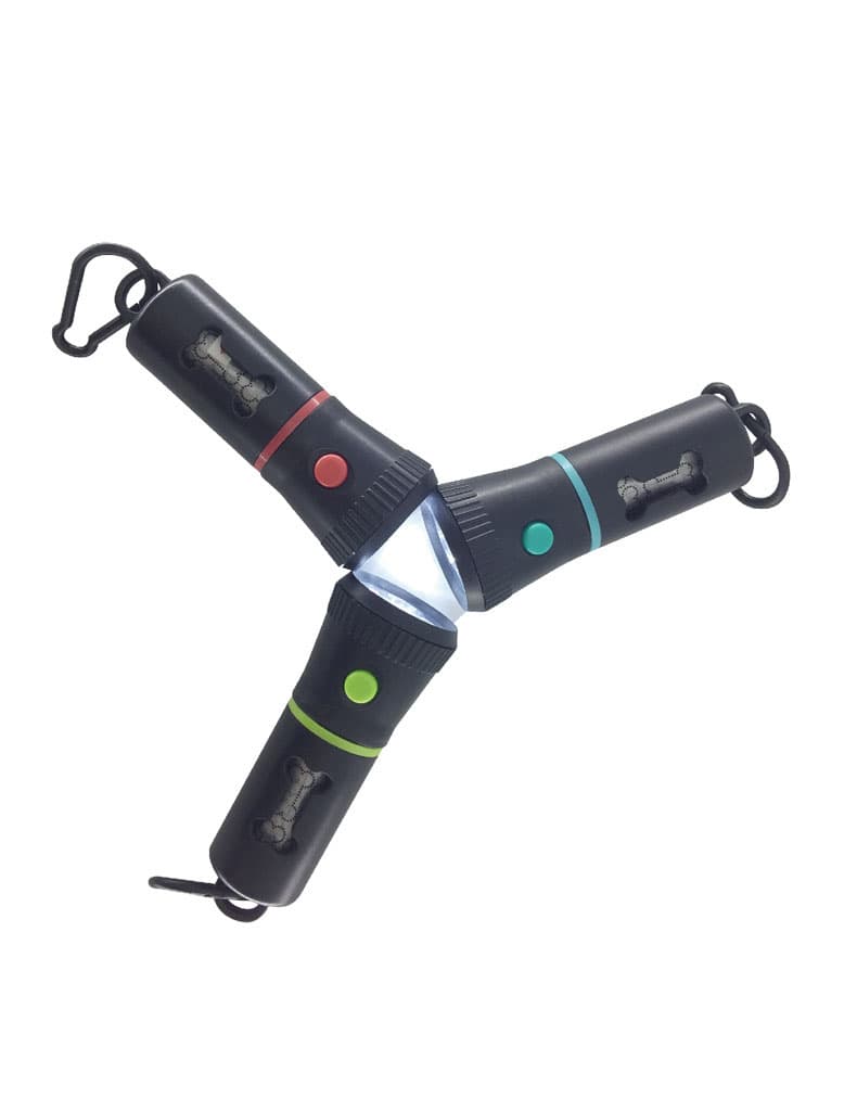 Waste Bags Holder Dispenser With LED Flashlight Poop thumbnail 4