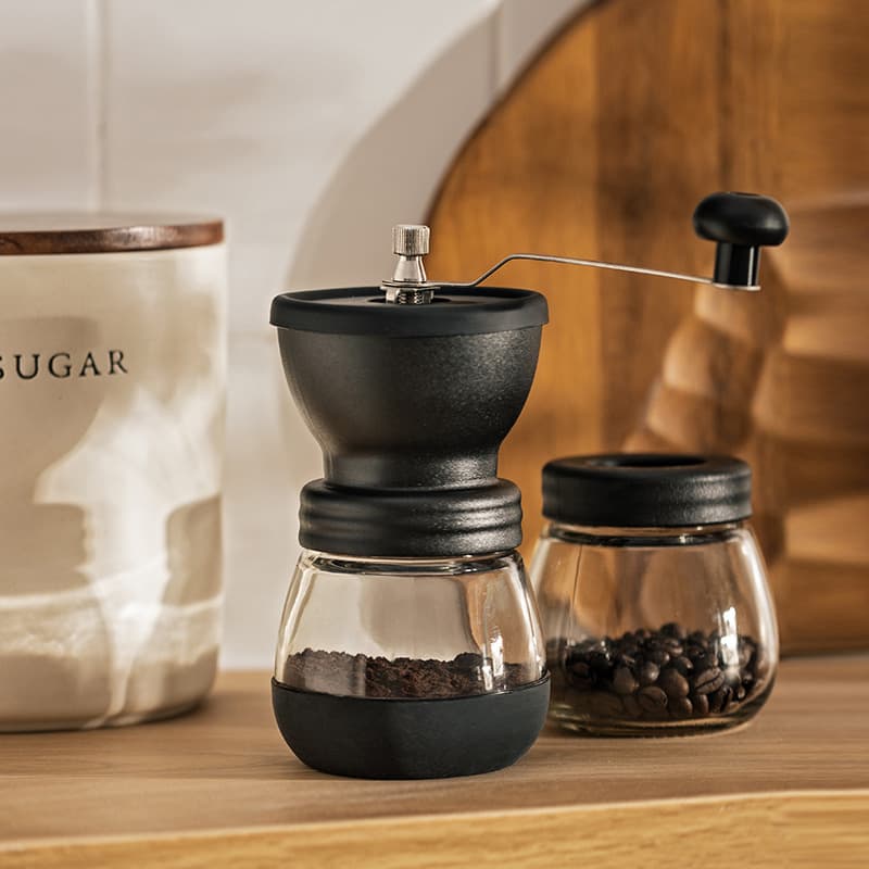 Manual Coffee Grinder Mill with Glass Jar thumbnail 3