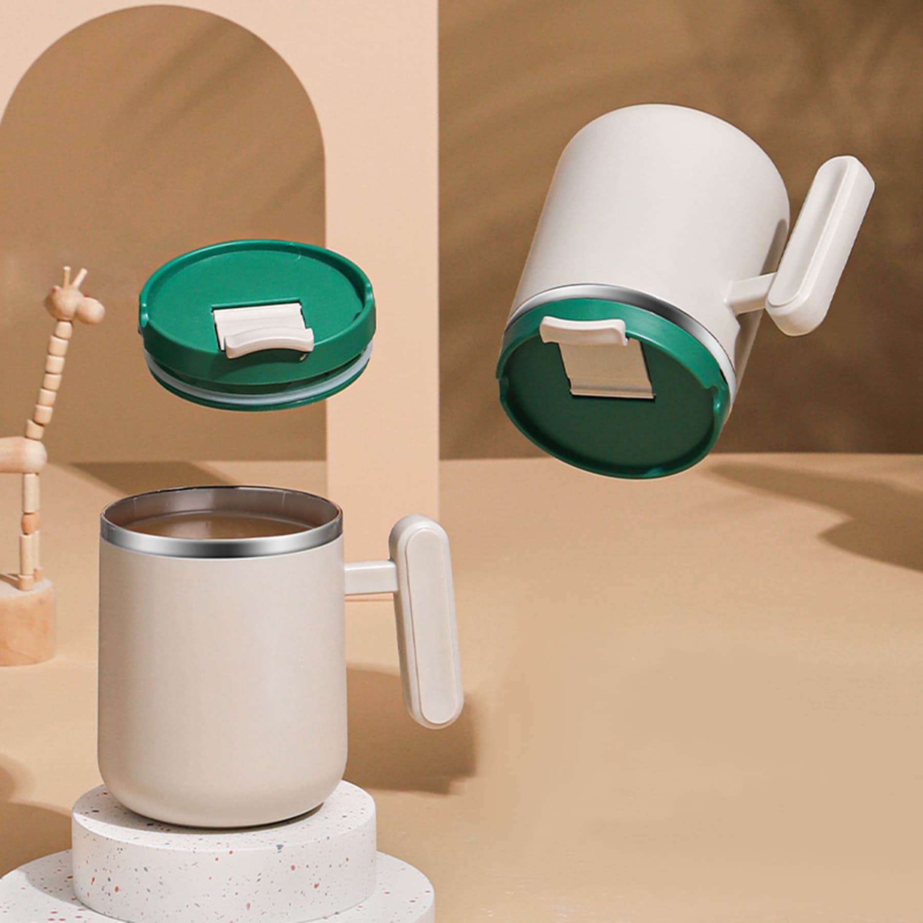 18OZ Vacuum Insulated Coffee Mug with Handle thumbnail 8