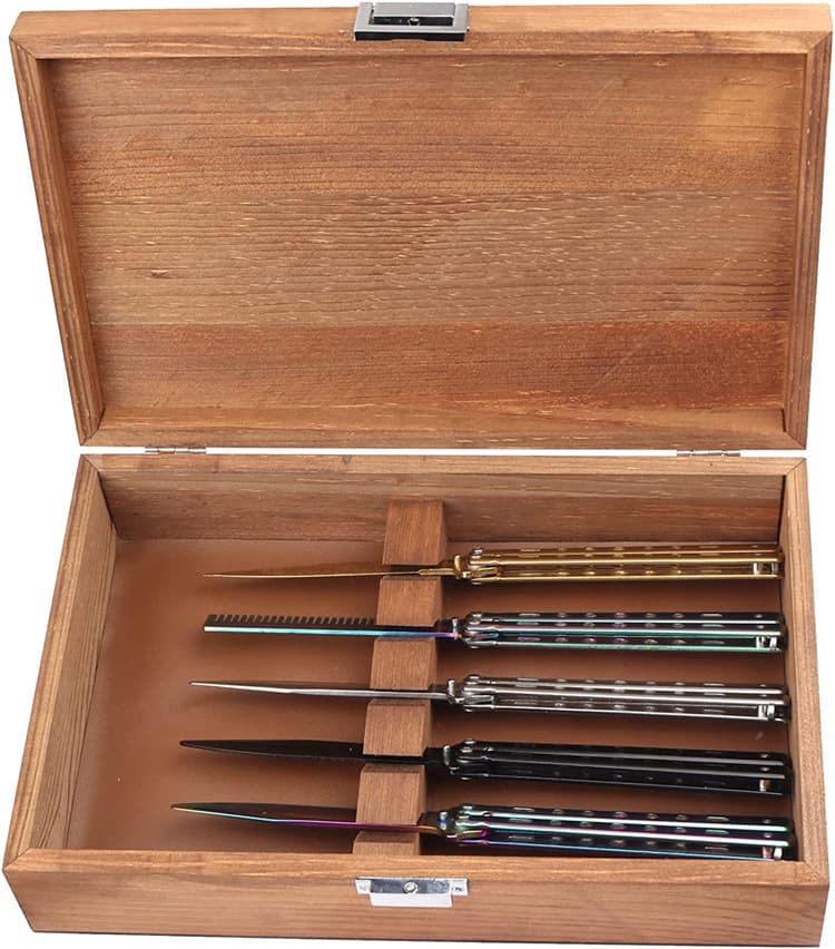 Wood Storage Box For Steak Knifes thumbnail 3