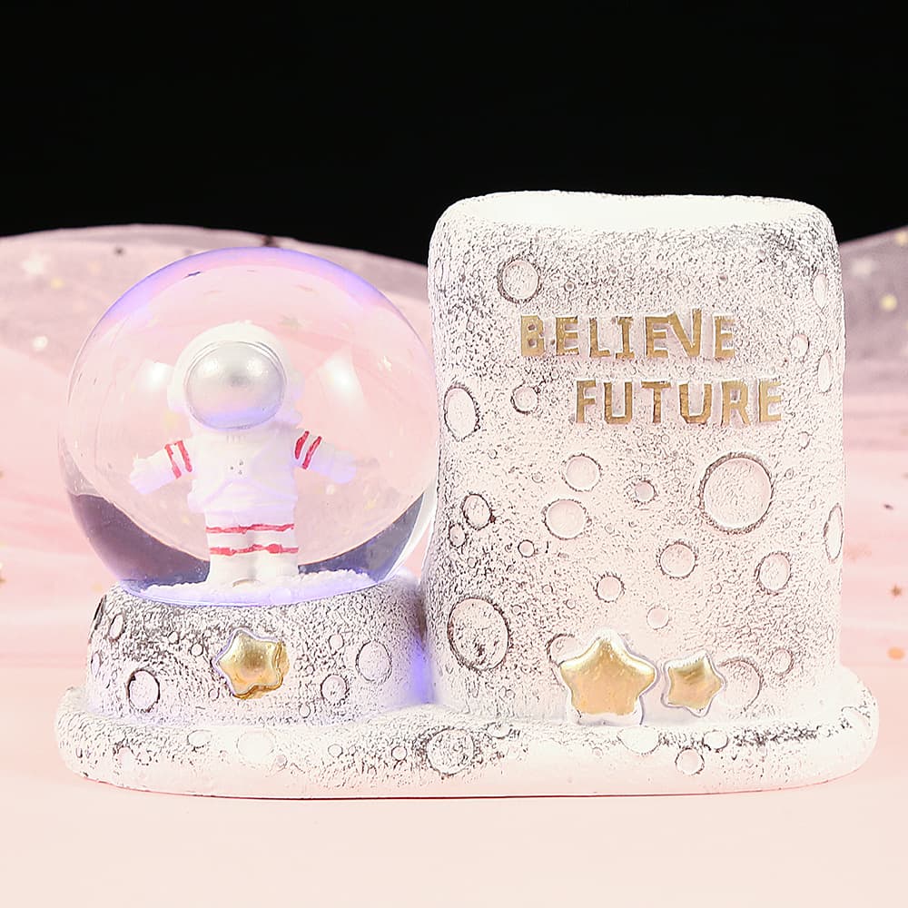 Cartoon Sparkling Snow Crystal Ball Pen Holder thumbnail 6