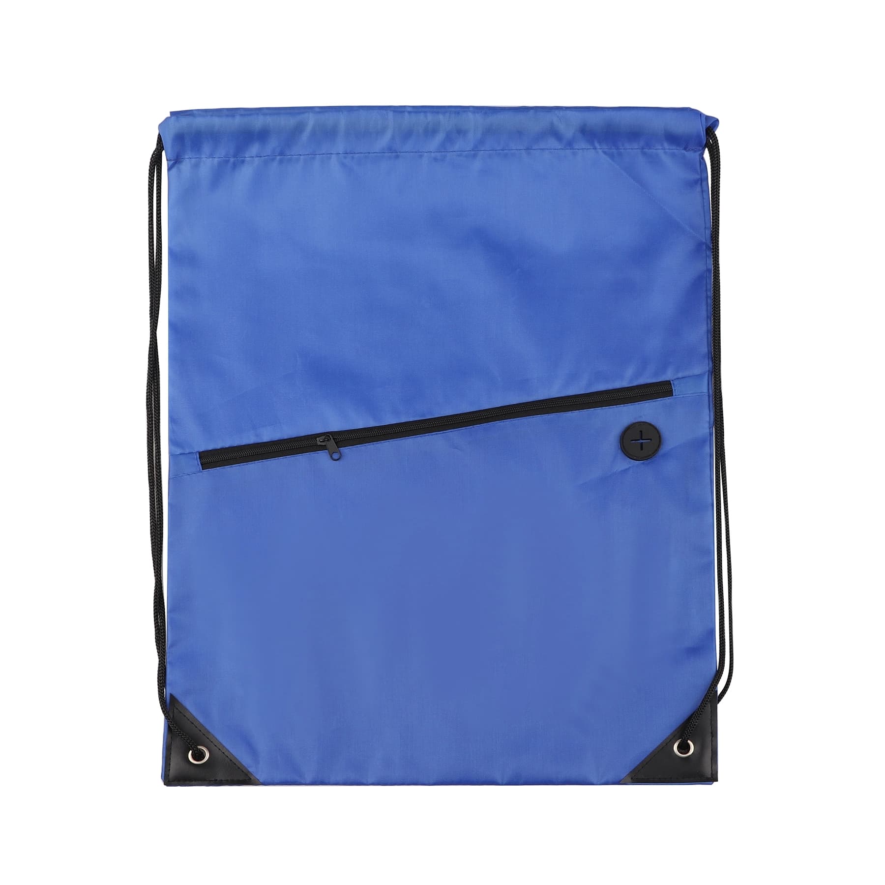 210D Drawstring Backpack w/ Zipper Pocket & Earbuds Slot thumbnail 4