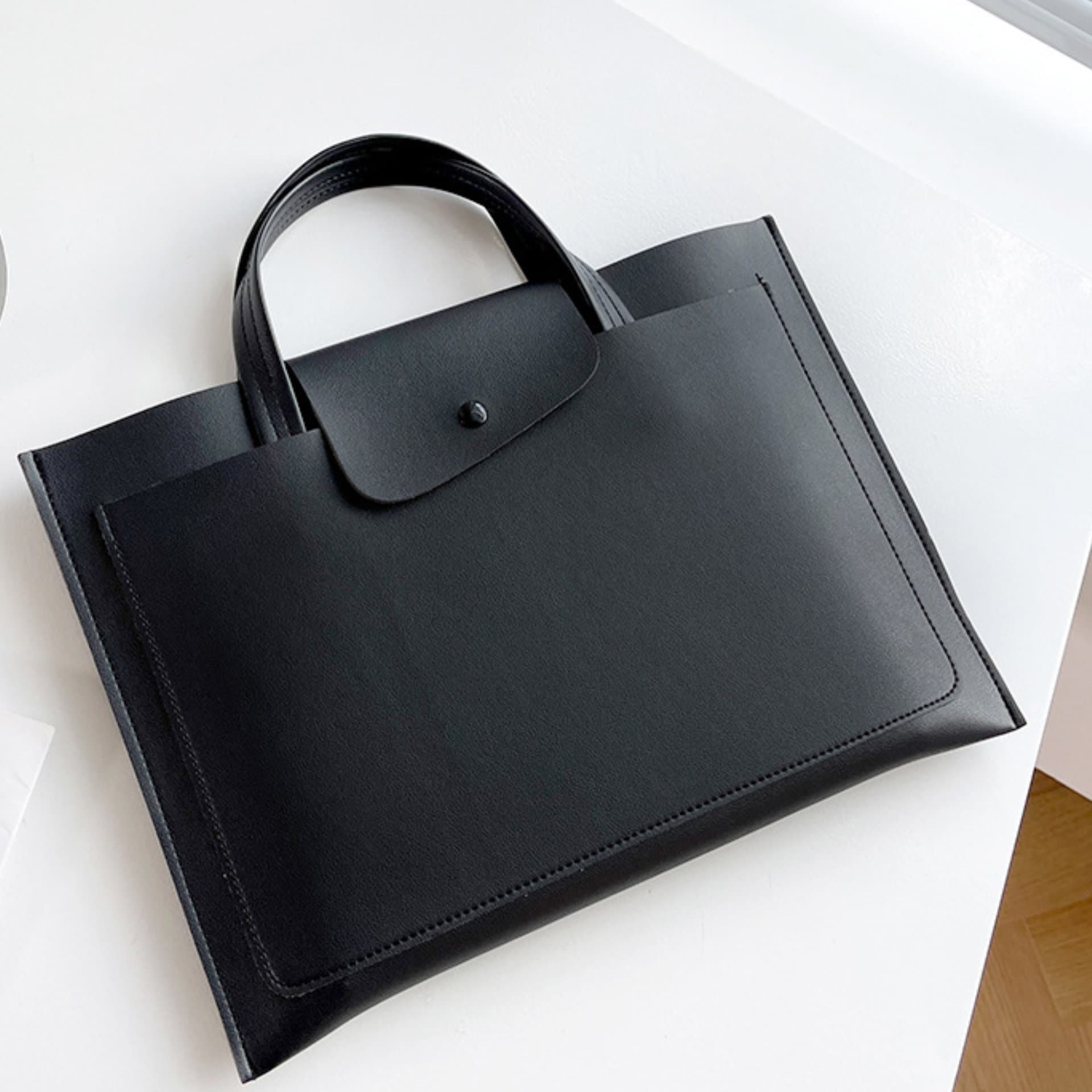 PU Leather Slim Laptop Bag for men/women thumbnail 3