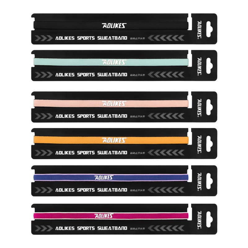 Silicone Anti-Skid Sport Skinny Headbands Sweatband