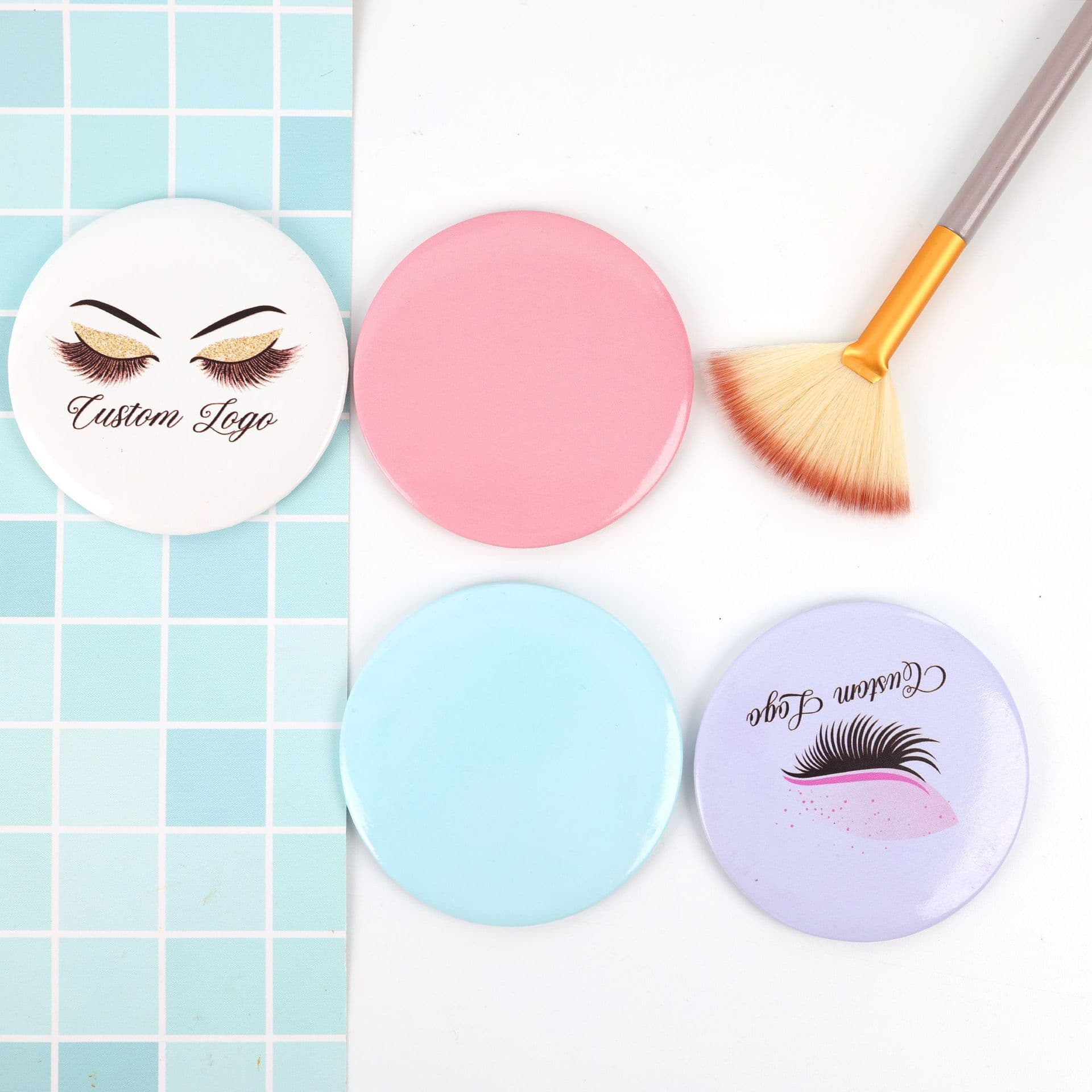 Round Compact Mirror Button thumbnail 2