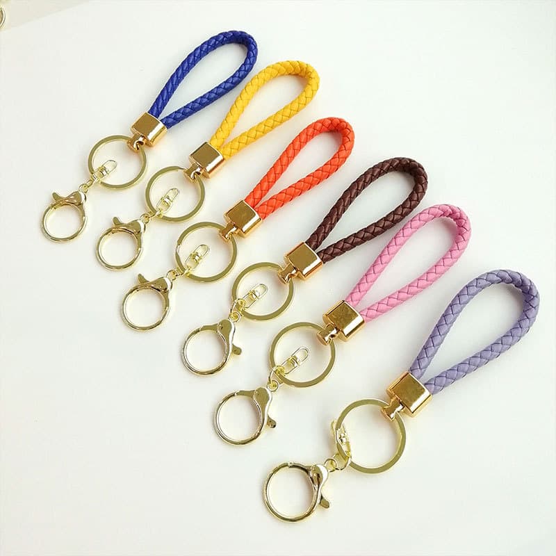 Braided PU Leather Keychain thumbnail 3