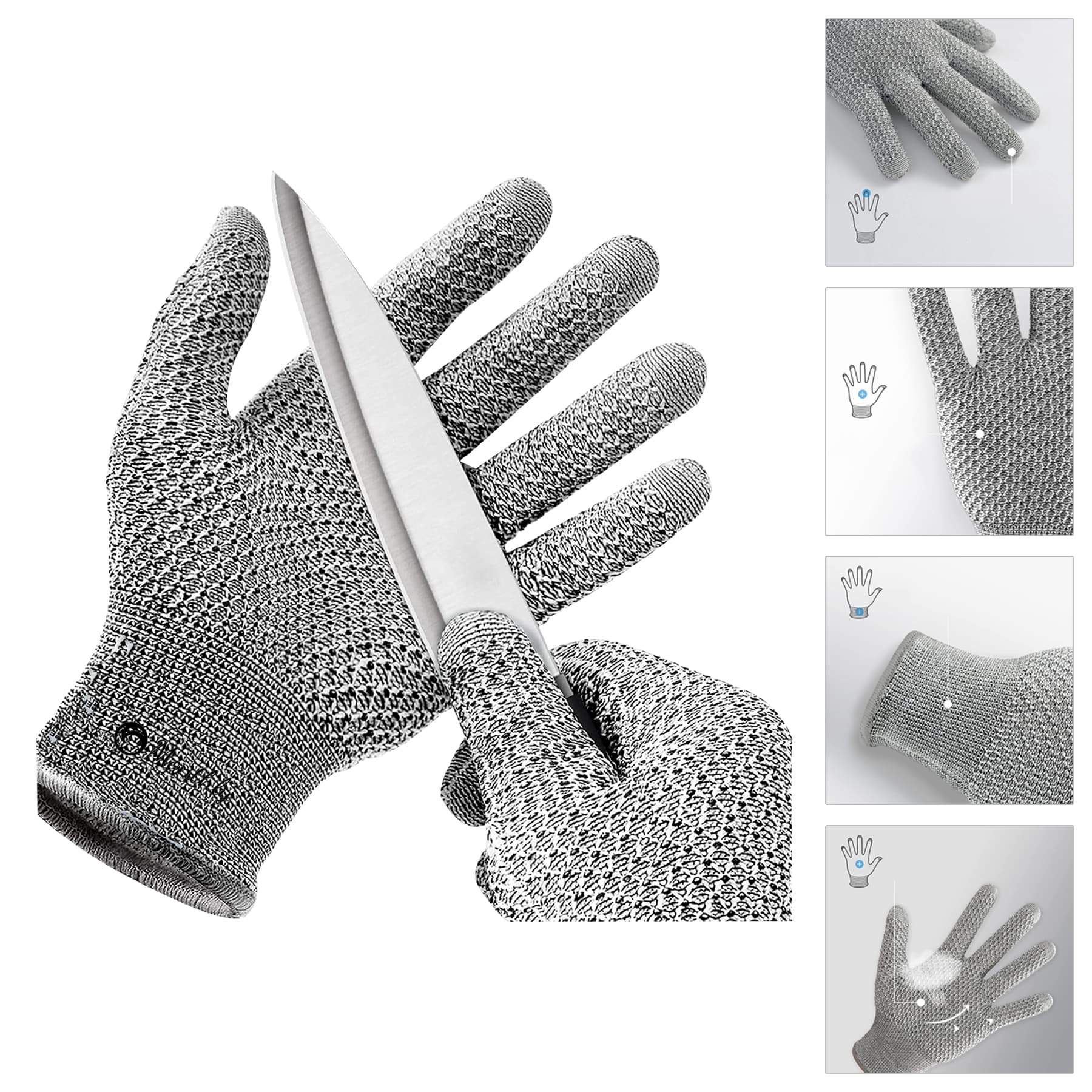 Level 5 Cut Proof Chainmail Kitchen Safety HPPE Gloves