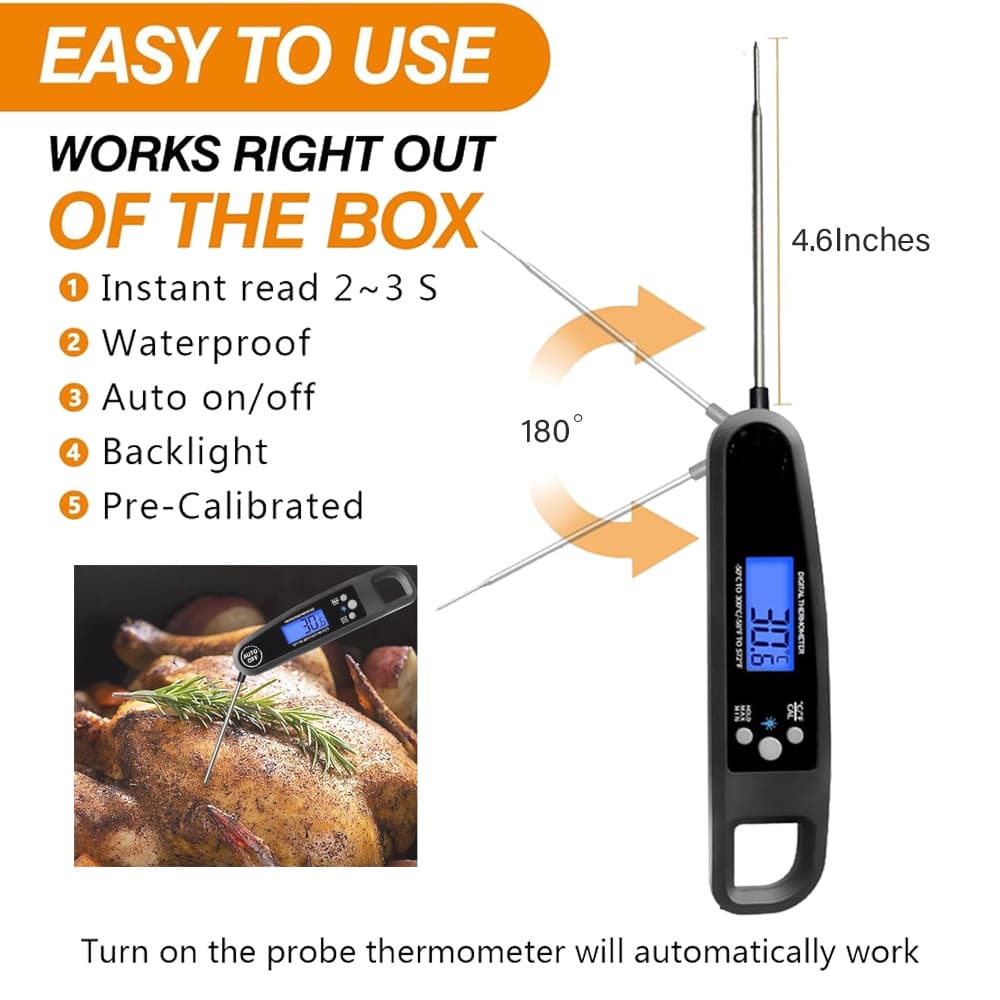 Bbq Instant Read Cooking Thermometer thumbnail 4
