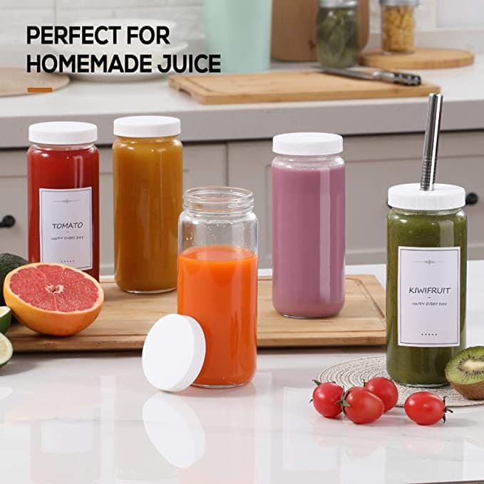 16 Oz Reusable Glass Water Juicing Bottle thumbnail 2