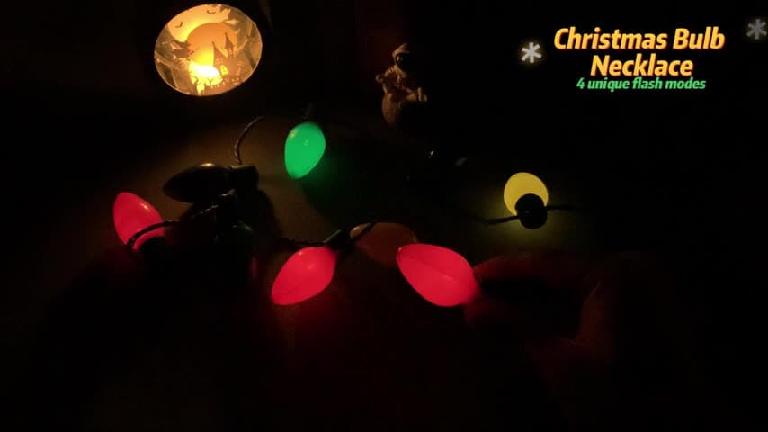 Led Light Up Christmas Bulb Necklace thumbnail 4
