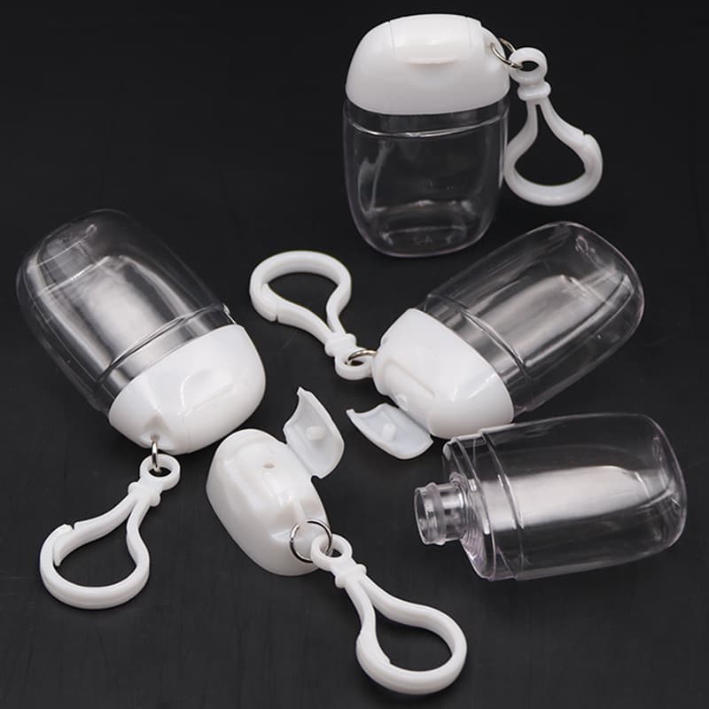 30ml Plastic Sanitizer Dispenser Bottle with Hook thumbnail 5