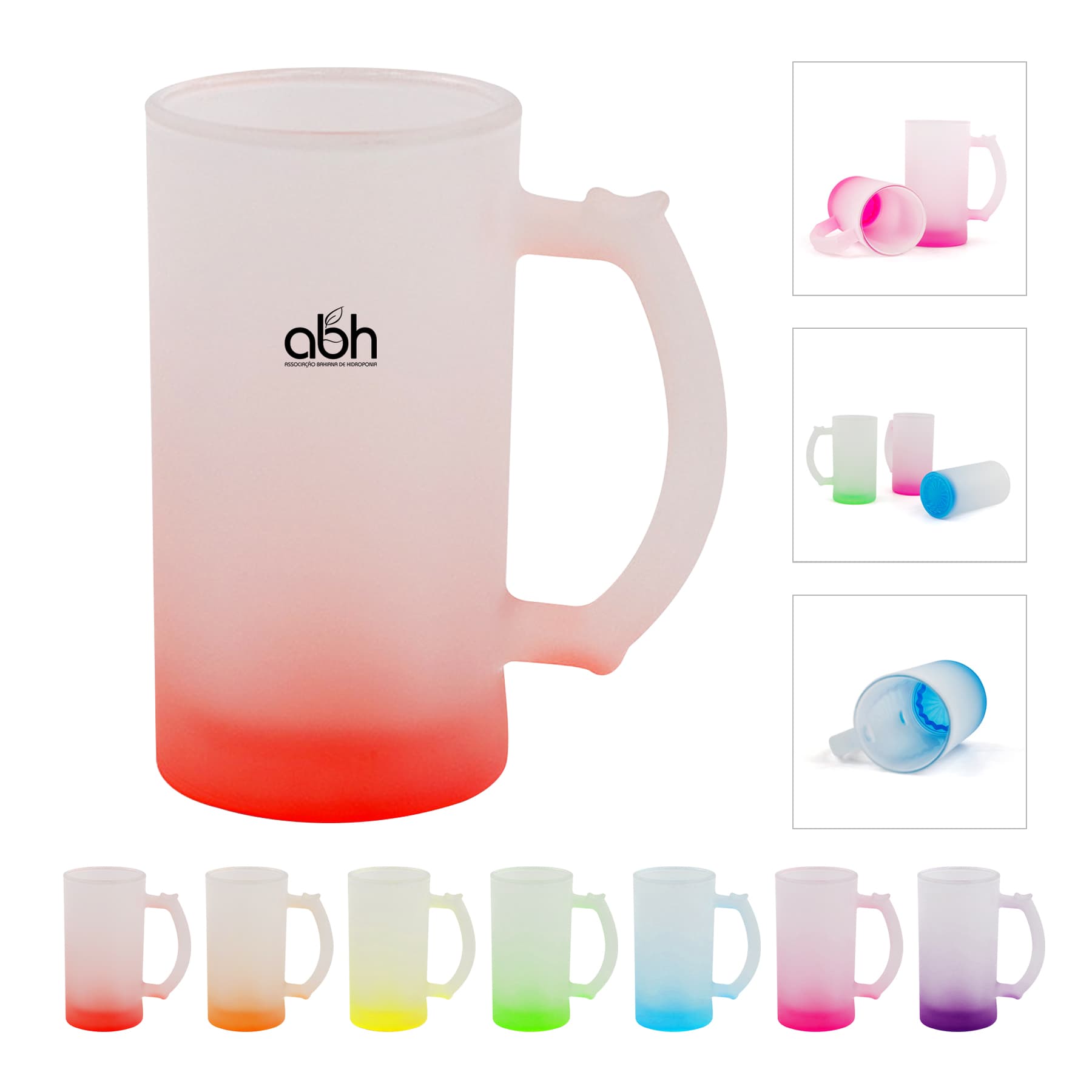 Frosted Mug Color-changing Gradient Cup Bottle With Handle
