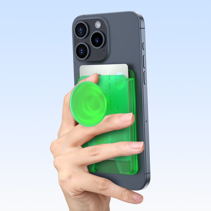 Magnetic Wallet Card Holder with Collapsible Phone Grip thumbnail 3