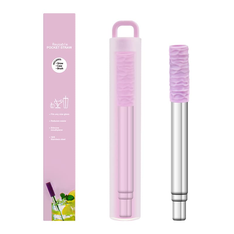 Collapsible Stainless Steel Straw Kit thumbnail 5
