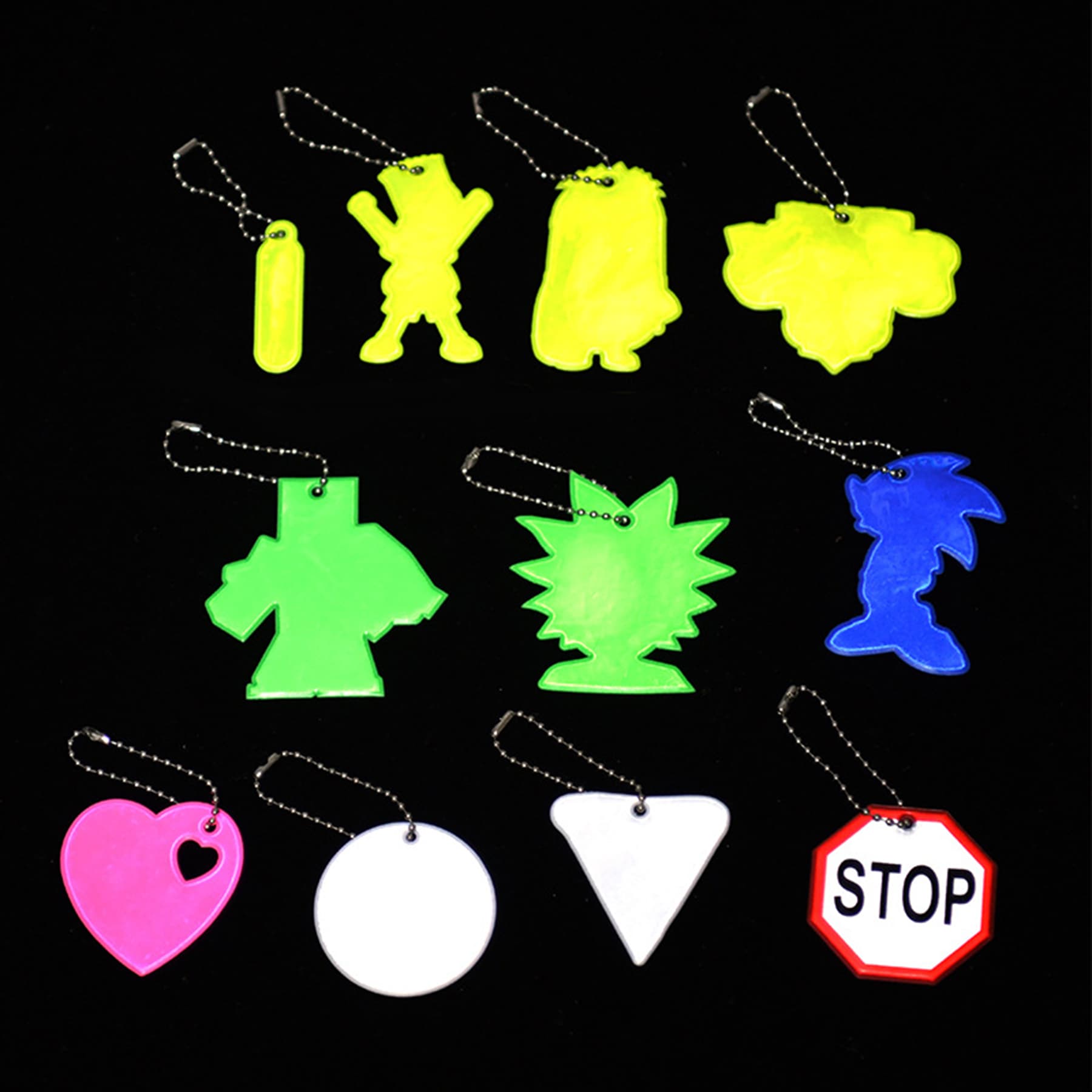 Pvc Custom Shape Reflective Pendant Keychain