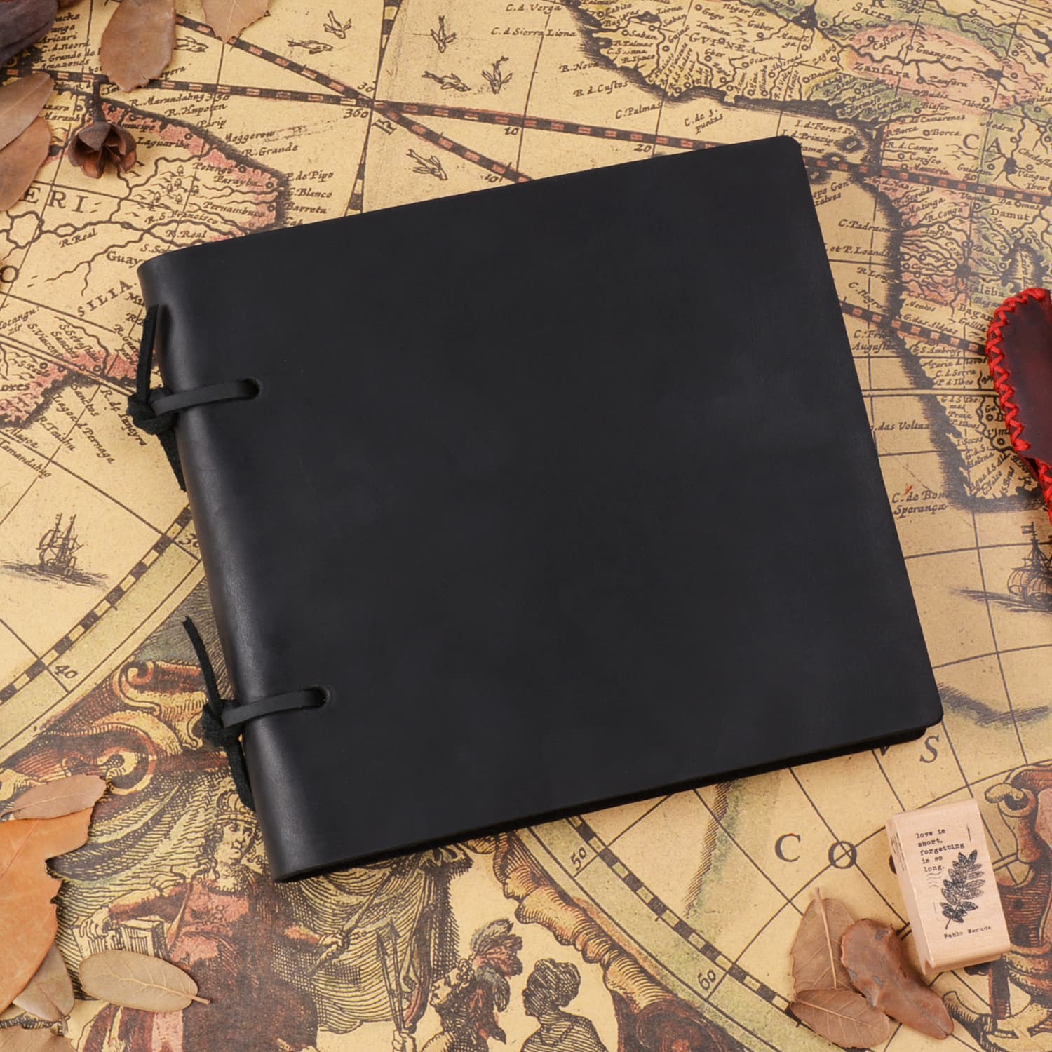 Genuine leather strap notebook thumbnail 3